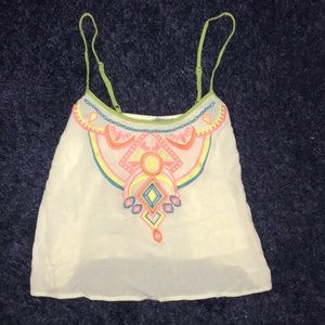 Neon Crochet Spaghetti Strap Top